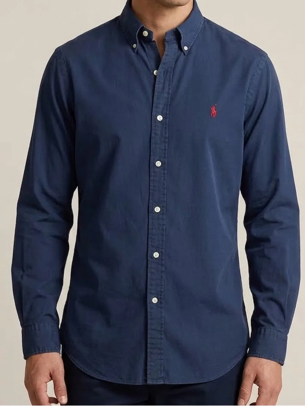 BUNDLE Polo Ralph Lauren 3 XXL Button-Down Shirts Mint Stripe, Light Blue, Navy